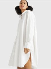 Tommy Hilfiger Bílé dámské oversize košilové šaty Tommy Hilfiger XS