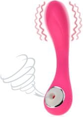 XSARA Dvousystémový masturbátor pro ženy vibrátor + vzduchový stimulátor klitorisu 2v1 - 70015425