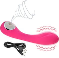 XSARA Dvousystémový masturbátor pro ženy vibrátor + vzduchový stimulátor klitorisu 2v1 - 70015425