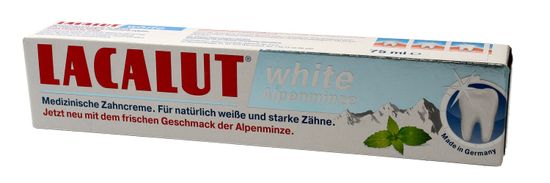 Lacalut Bílá zubní pasta Alpenminze 75 ml