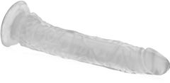 XSARA Gelové dildo elastický penis s přísavkou 20 cm - 70993492