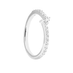 PDPAOLA Nádherný stříbrný prsten s čirými zirkony NUVOLA Silver AN02-874 (Obvod 58 mm)