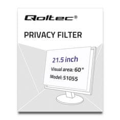 Qoltec Privacy Screen 21,5" | 16:9