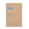 Samolepicí bloček "Kraft Notes", linkovaný, hnědá barva, 150 x 101 mm, 100 listů, 21641