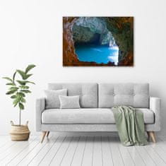 Wallmuralia Moderní skleněný obraz z fotografie Mořská jeskyně 100x70 cm 2 úchytky