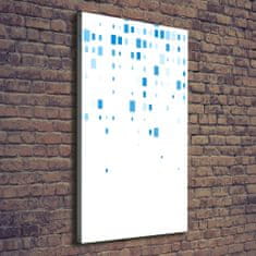 Wallmuralia Vertikální Foto obraz na plátně Modré čtverce 70x140 cm
