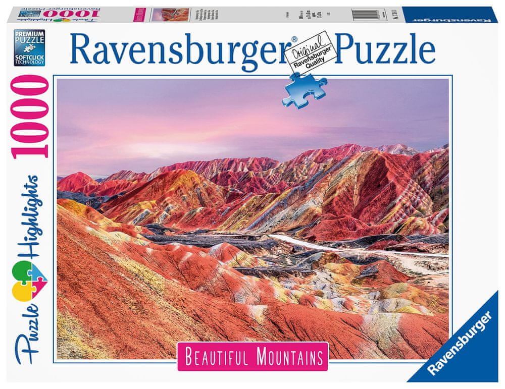 Levně Ravensburger Puzzle Dechberoucí hory: Duhové hory, Čína 1000 dílků
