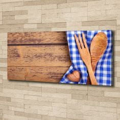 Wallmuralia Foto obraz canvas Dřevěné příbory 125x50 cm
