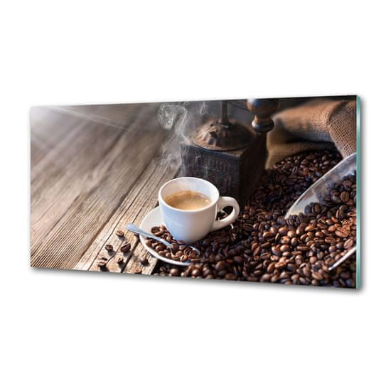Wallmuralia Dekorační panel sklo Ranní káva
