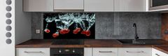 Wallmuralia Panel do kuchyně Jahody pod vodou 120x60 cm