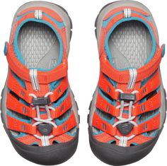 KEEN dětské sandály Newport H2 Safety orange/Fjord blue 1027376/1027385 oranžová 27/28
