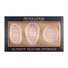 Makeup Revolution Aplikátory Gąbki Silikonowe-Zestaw Ultimate Silicone Sponges Set 1Op.-3Szt