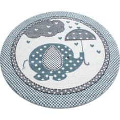 Ayyildiz Dětský kusový koberec KIDS 0570, kulatý, Modrá Rozměr koberce: 160 cm KRUH