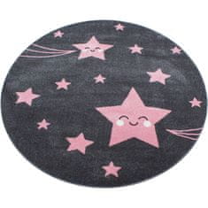 Ayyildiz Dětský kusový koberec KIDS 0610, kulatý, Růžová Rozměr koberce: 160 cm KRUH
