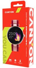 Canyon smart hodinky Semifreddo SW-61 ROSE GOLD, 1,19" AMOLED displej, 25 multi-sport, IP68, Android/iOS