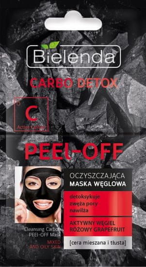 Bielenda Carbo Detox Black Charcoal Purifying Peel-Off Mask 2X6G