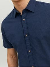 Jack&Jones Pánská košile JJESUMMER Slim Fit 12220136 Navy Blazer (Velikost L)