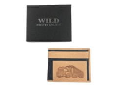 Wild Kožená peněženka s kamionem - hnědá 918