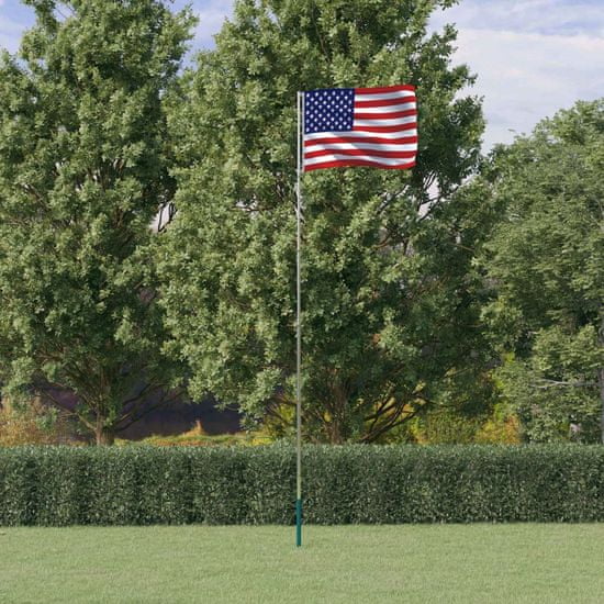 Petromila Vlajka USA a stožár 5,55 m hliník