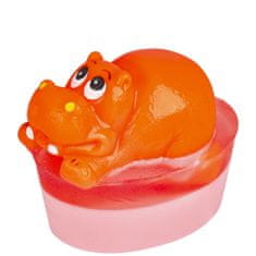 ORGANIQUE Glycerinové mýdlo s hračkou hrocha - růžové 80G