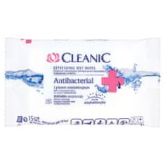Cleanic Antibakteriální osvěžující ubrousky 1 Op.-15Spt.