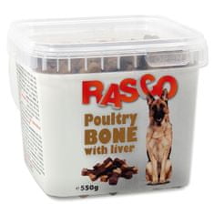 RASCO Pochoutka RASCO Dog kosti drůbeží s játry, 550 g
