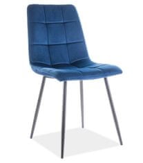 ATAN Jídelní čalouněná židle MAJA velvet granátově modrá/černá