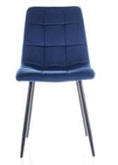 ATAN Jídelní čalouněná židle MAJA velvet granátově modrá/černá