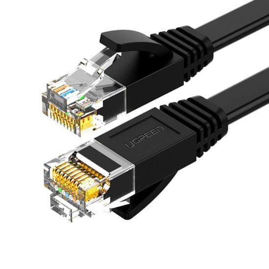 Ugreen Flat síťový kabel LAN Cat.6 3m, černý