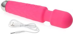 XSARA Výkonný silikonový vibrátor wand stimulátor klitorisu - 160 kombinací rozkoše - 77359392