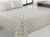 Dekorativní přehoz na postel s povlaky na polštáře TAVIRA 220x240 Stone beige ecru cookies