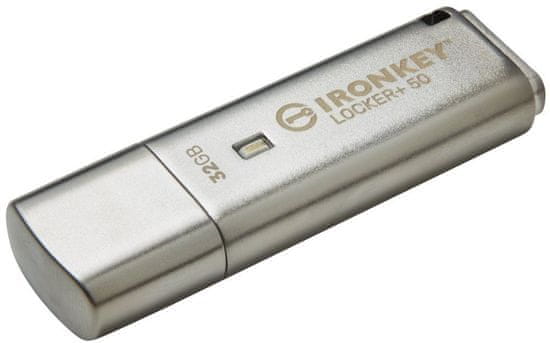 Kingston IronKey Locker+ 50 - 64GB, stříbrná (IKLP50/64GB)