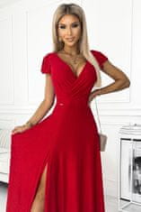 Numoco Dámské šaty 411-2 CRYSTAL, červená, M