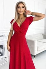 Numoco Dámské šaty 411-2 CRYSTAL, červená, M