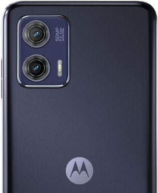 moderný mobilný dotykový telefón smartphone Motorola Moto G73 5G 30 W rýchlonabíjanie 5000 mah batéria výdrž lte wifi Bluetooth 5.3 sim Dual SIM pamäťová karta nfc 6,5-palcový hd plus displej IPS lCD displej 50 mpx fotoaparát google assistant ultraširokouhlý objektív širokouhlá kamera výkonný fotoaparát makro hĺbkový objektív duálne stereo reproduktory slúchadlový 3.5 mm jack NFC LTE MediaTek Dimensity 930 NFC OS Android 5G sieť najrýchlejší 5G pripojenie Dolby Atmos stereo reproduktory