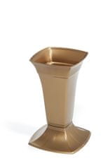 Lamela Čtvercová váza na květiny nízká ETNA | Zlatá metalíza