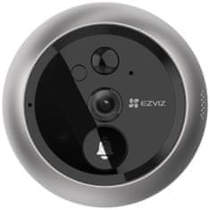 EZVIZ chytrý dveřní videotelefon DP2/ Wi-Fi/ kamera 1080p/ kukátko/ zvonek/ IR do 5 m/ PIR/ LCD 4,3"