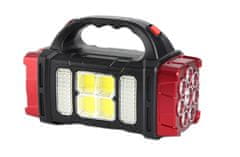 CoolCeny Multifunkční LED svítilna 38W s funkcí powerbanky – HB-1678 - Červená