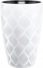 Form-Plastic Kulatý květináč Flow Slim 40 | Bílý