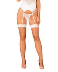 Obsessive Elegantní punčochy S814 stockings bílé - Obsessive S/M