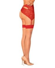 Obsessive Elegantní punčochy S814 stockings červené - Obsessive S/M
