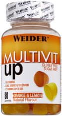 Weider Multivit Up 80 gummies, želatinové bonbóny obsahující vitamíny a minerály, Pomeranč - Citron