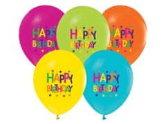 Aga4Kids Latexové balónky Happy Birthday 30 cm 5 ks