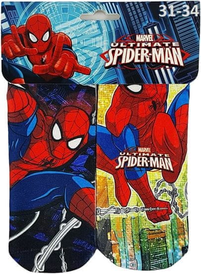 Sun City Dětské ponožky Spiderman Ultimate 2 páry, od MARVEL licencovaný produkt