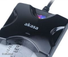 Akasa AK-CR-03BKV2 externí čtečka bankovních karet, černá