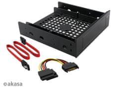 Akasa adaptér pro 3,5" HDD do 5,25" vč. kabelů (AK-HDA-12)