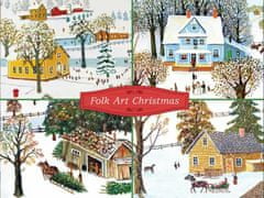 Galison Folk art christmas deluxe notecard collection 24 ks