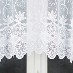 My Best Home Dekorační oblouková krátká záclona na žabky JOWITA 120 bílá 250x120 cm MyBestHome
