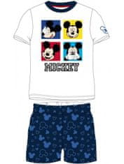 E plus M Chlapecké bavlněné letní pyžamo Mickey Mouse - bílé