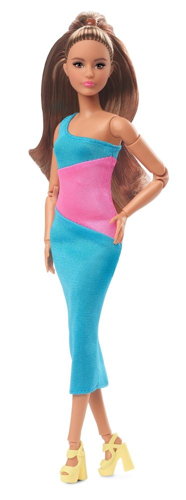 Levně Mattel Barbie Looks Brunetka s culíkem HJW82
